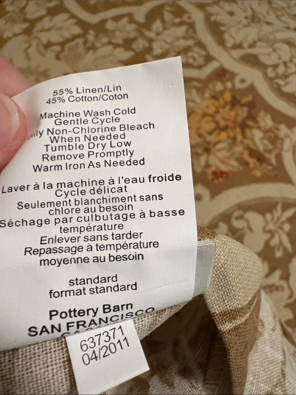 Pottery Barn Camilla King Duvet Cover—Linen/Cotton Blend—3 Shams—New Condition